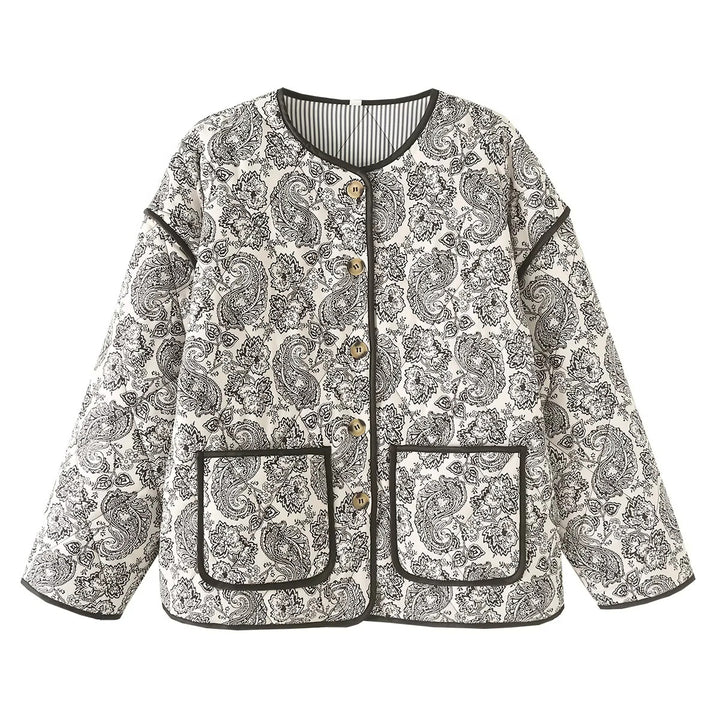 Damen modische Quiltjacke mit einzigartigem Paisleymuster Drune