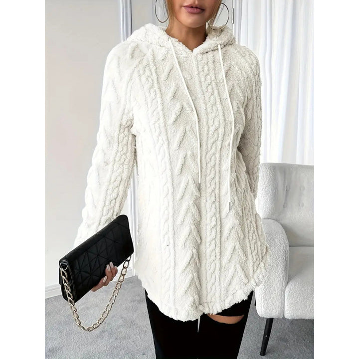 Damen bequemer Kapuzenpullover mit strukturiertem Design Drune