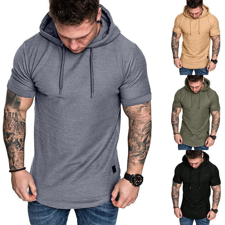 Herren Kapuzen-T-Shirt mit strukturiertem Design und lässigem Schnitt Drune