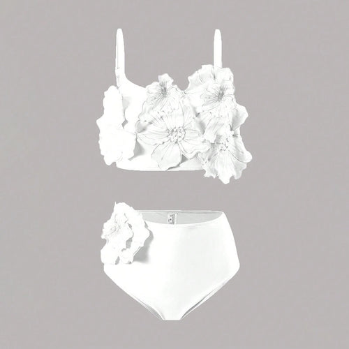 Damen Bikiniset mit floralen Applikationen Drune