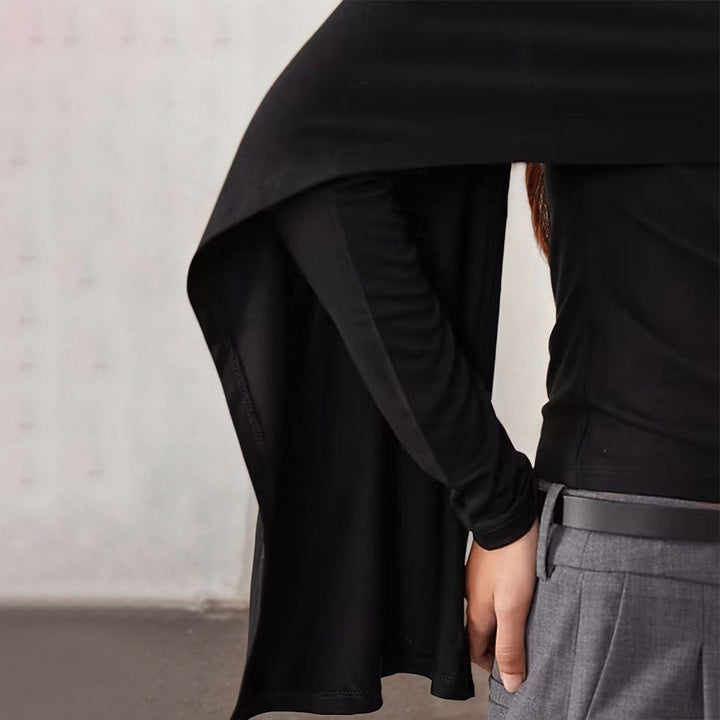 Damen Elegantes Oberteil mit asymmetrischem Design und weit geschnittenen Ärmeln Drune