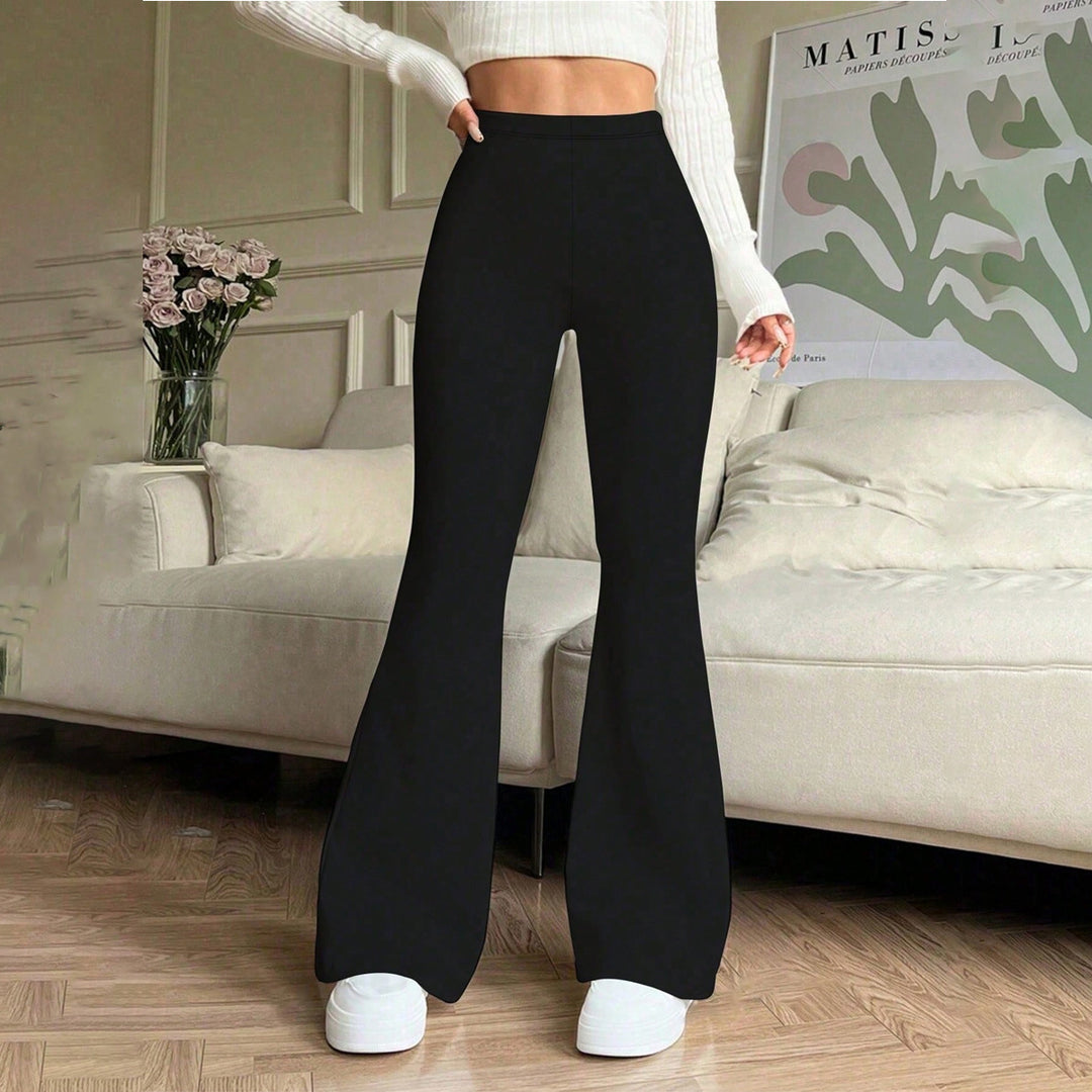 Damen Hohe Taille Flared Pants Drune