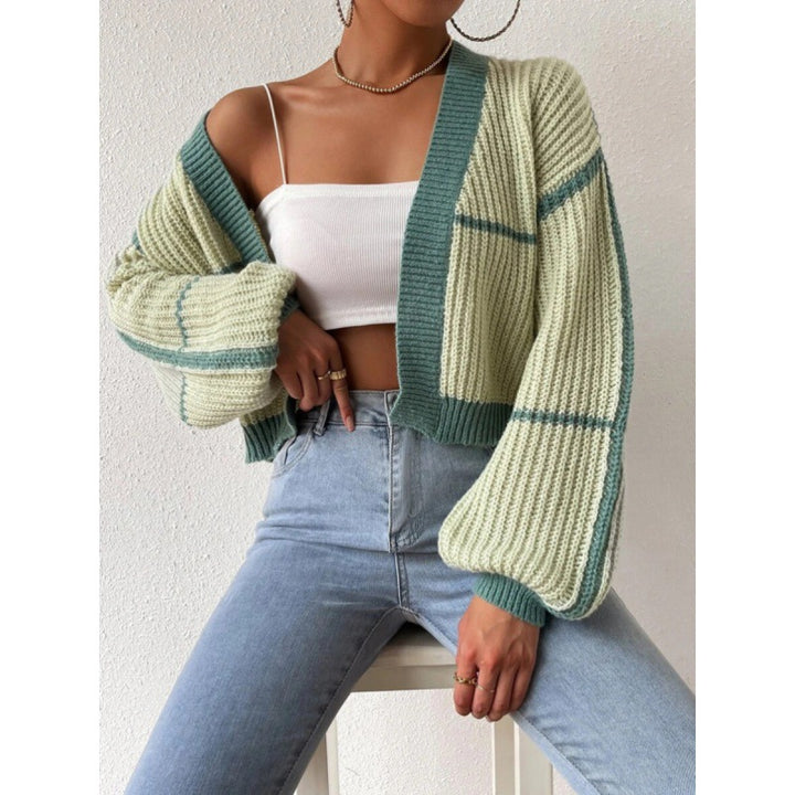Damen Großer Strickcardigan mit voluminösen Ärmeln Drune