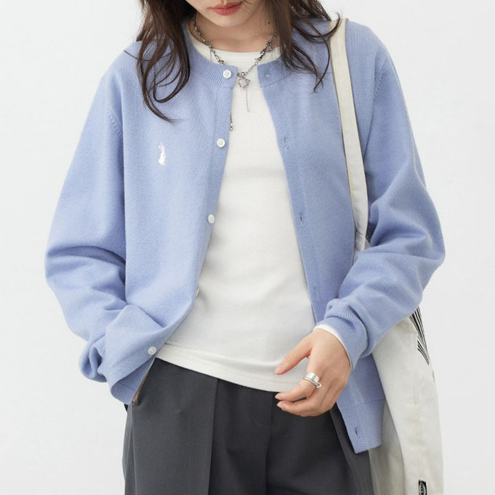Damen weiche Strickjacke mit feinen Knopfdetails und elegantem Design Drune