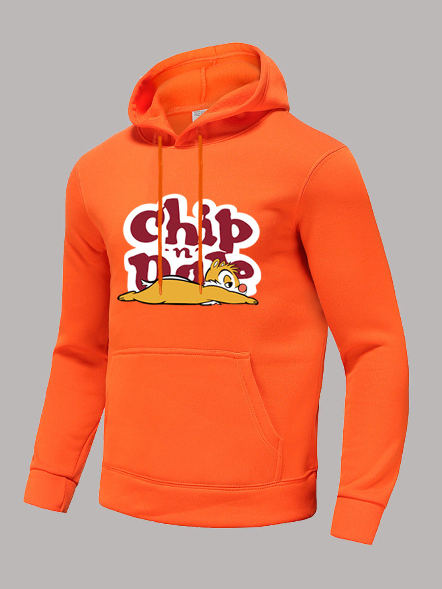 Herren Freizeit Hoodie mit auffälligem Cartoon-Motiv Drune
