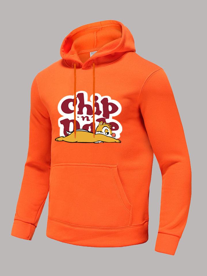 Herren Freizeit Hoodie mit auffälligem Cartoon-Motiv Drune