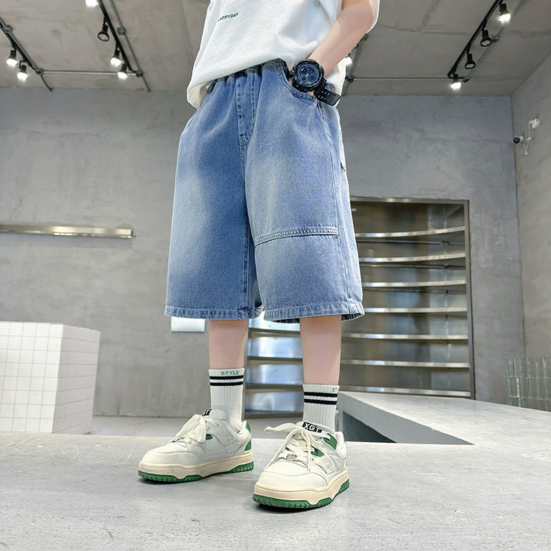 Jungen Denim-Shorts mit exklusivem Comic-Print Drune