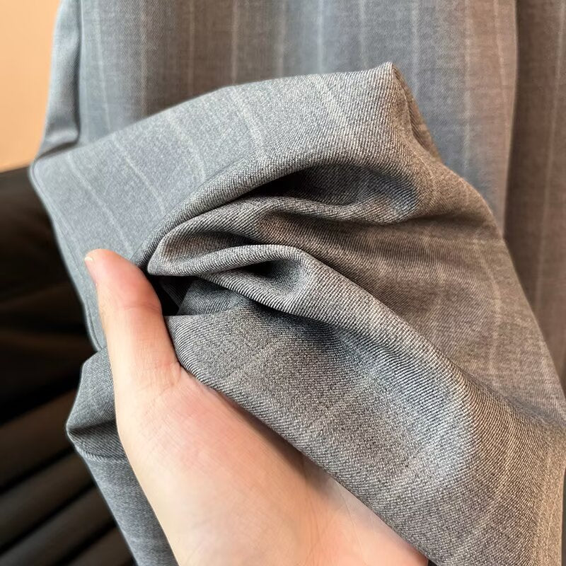 Damen Elegante weite Streifenhose mit hohem Bund Drune