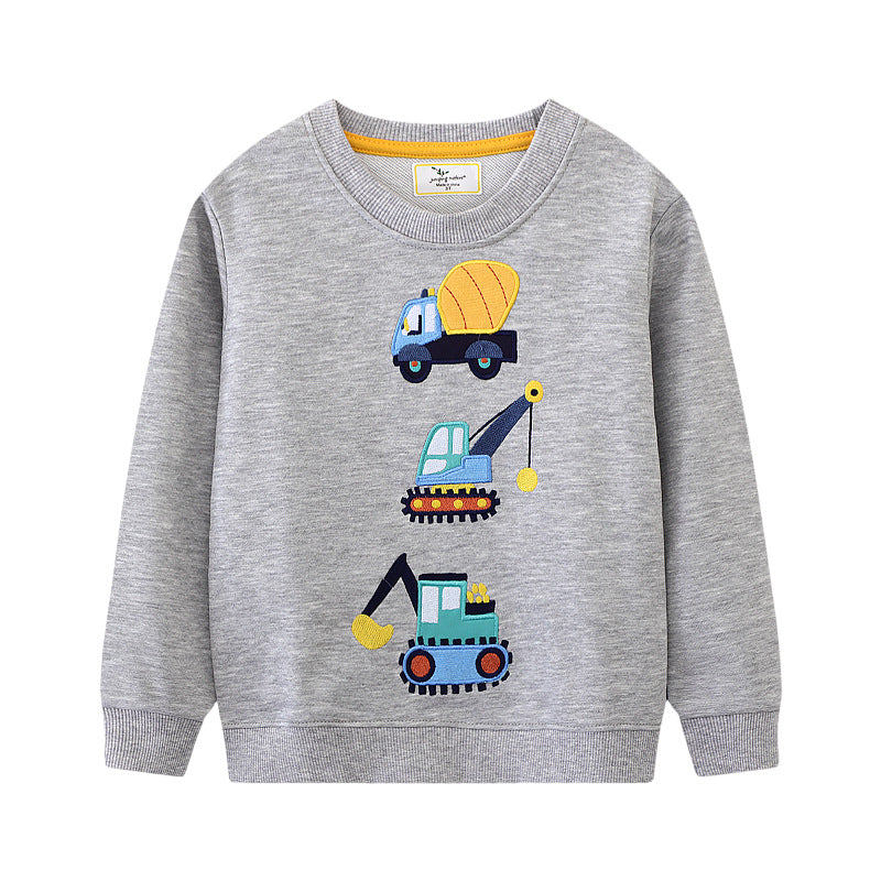 Jungen Sweatshirt mit aufregendem Baustellenmotiven Drune