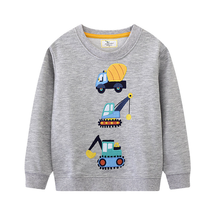 Jungen Sweatshirt mit aufregendem Baustellenmotiven Drune