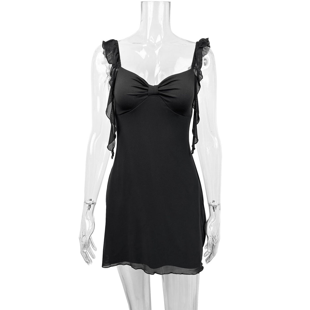 Damen Elegantes trägerloses Minikleid mit raffiniertem Schleifendetail Drune