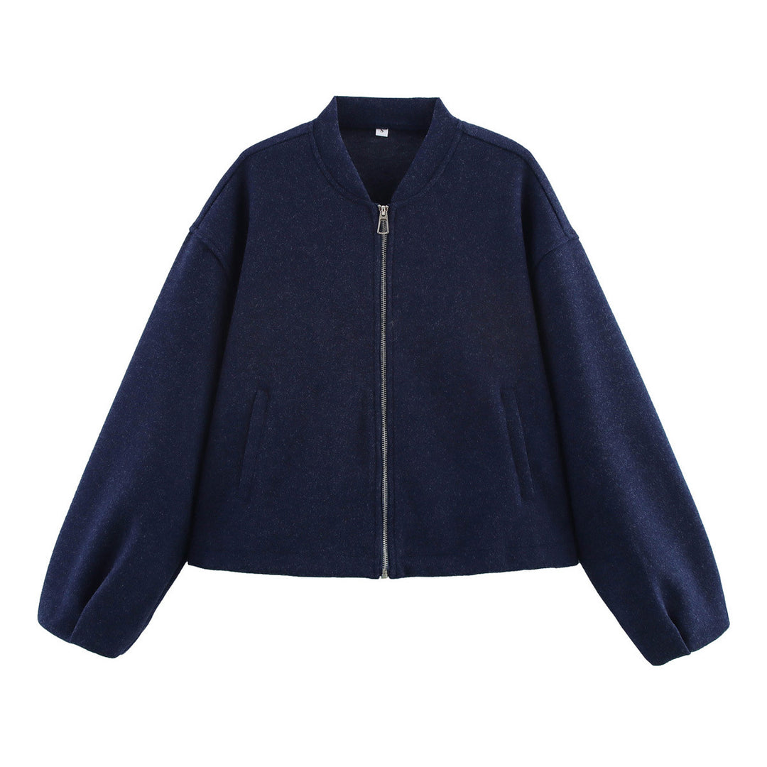 Damen lässige Steppjacke mit modernem Reißverschluss und praktischen Taschen Drune