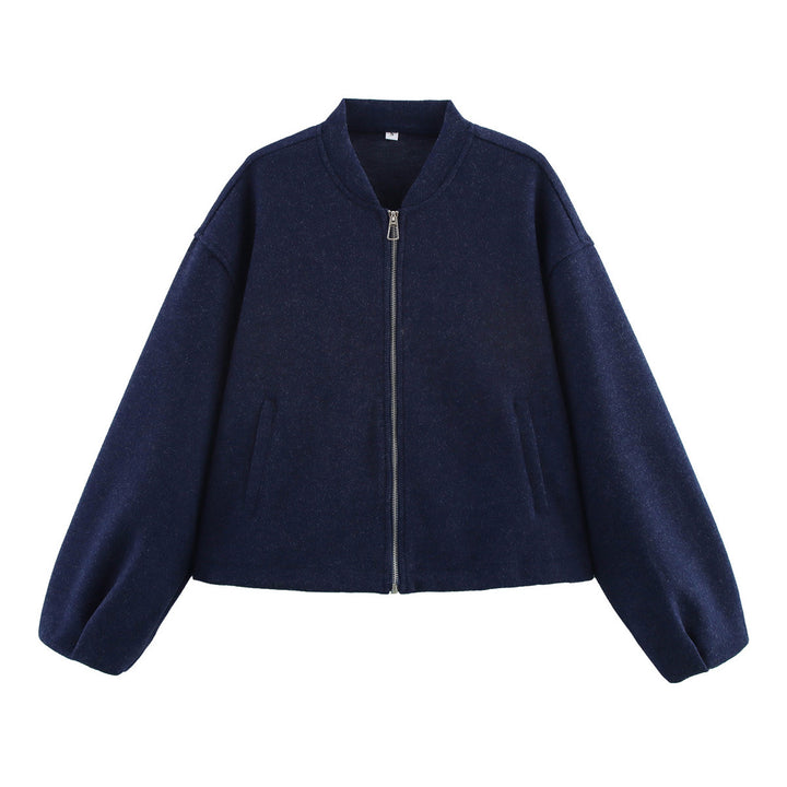 Damen lässige Steppjacke mit modernem Reißverschluss und praktischen Taschen Drune