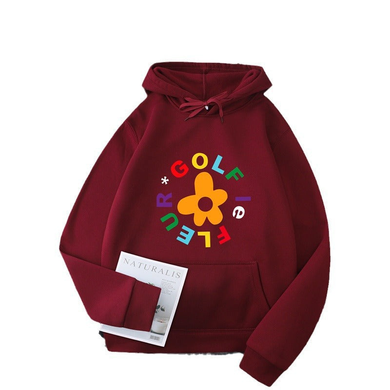 Damen Kapuzenpullover mit kreativem Blumen-Grafikdesign und bequemer Passform Drune