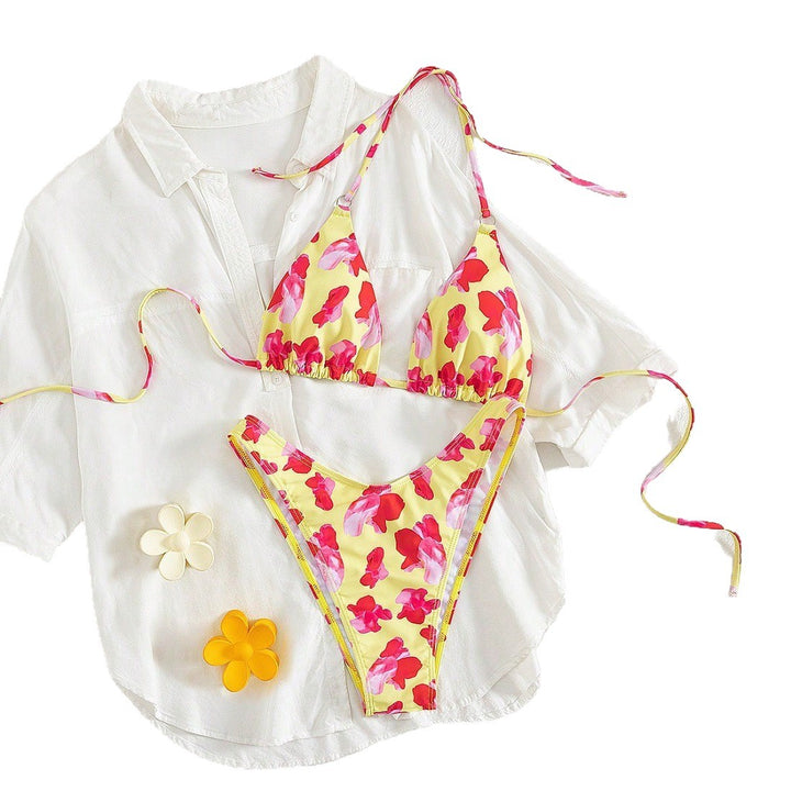 Damen Triangel-Bikini-Set mit floralem Design Drune