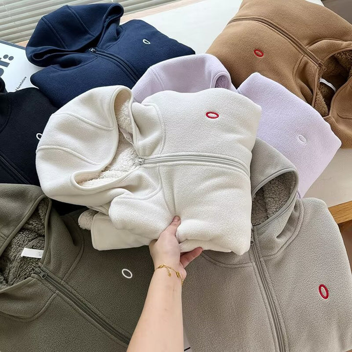 Damen warme Fleecejacke mit kuscheligem Innenfutter Drune
