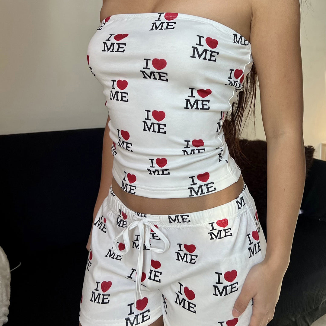 Damen Bandeau-Top mit modischem Druck Drune