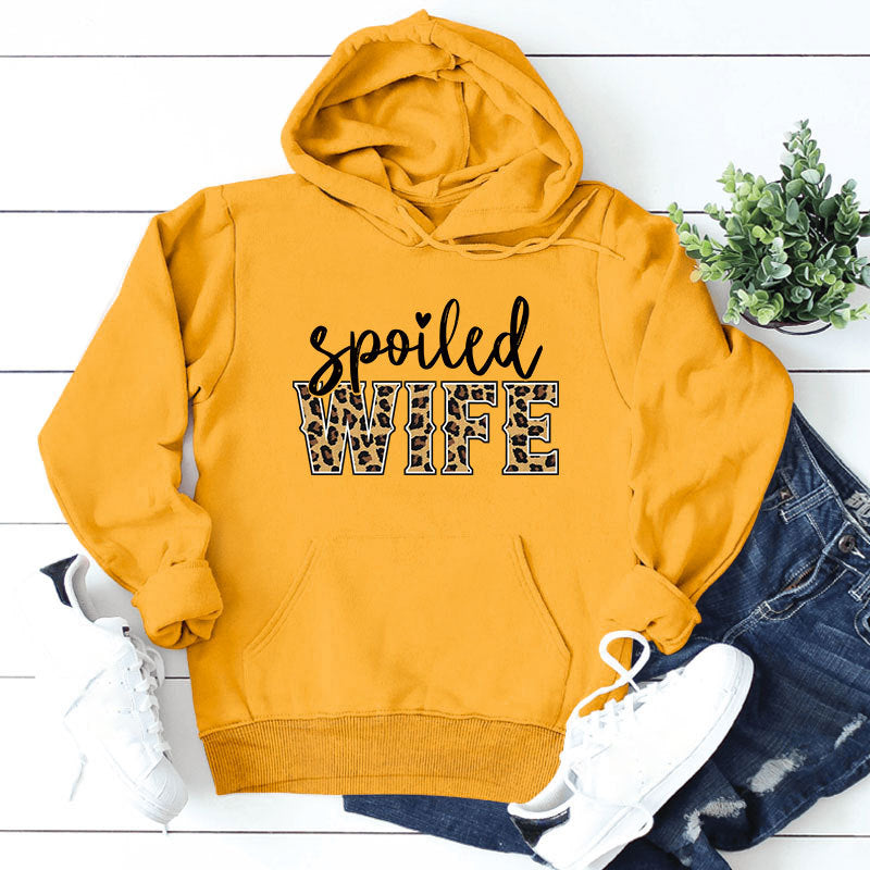 Damen Kapuzenpullover mit kreativem und elegantem Schriftzug Drune