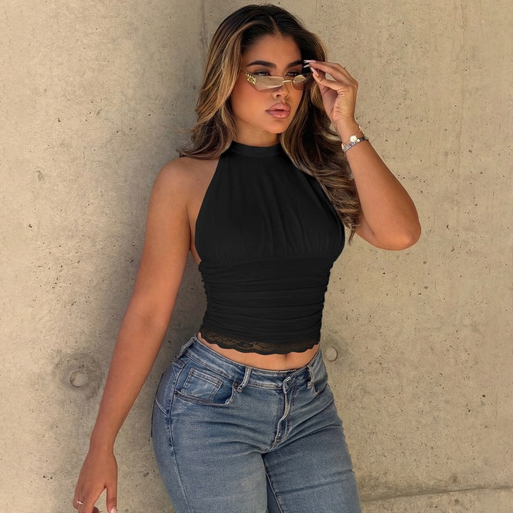 Damen modisches Croptop Drune