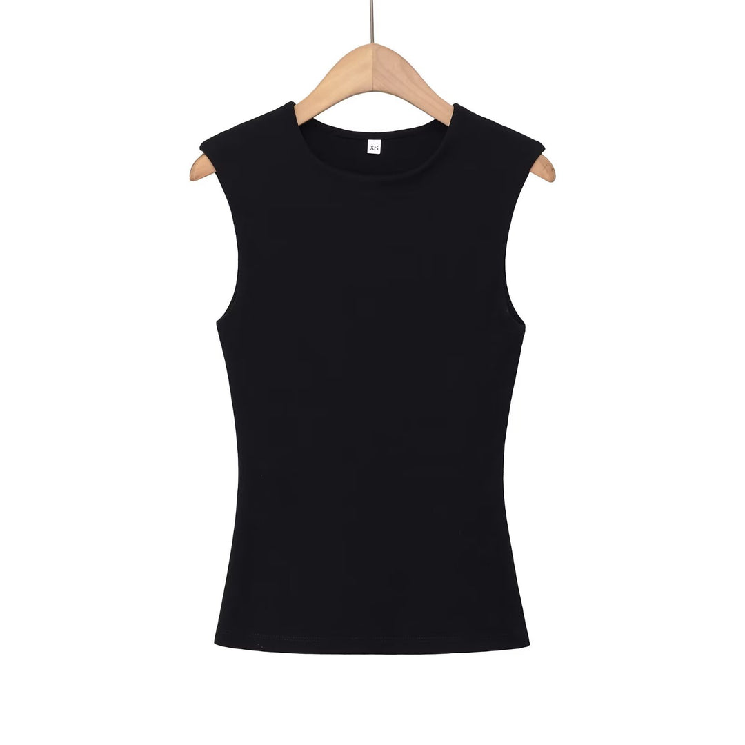 Damen ärmelloses Oberteil mit strukturiertem Look und hochwertiger Baumwolle Drune