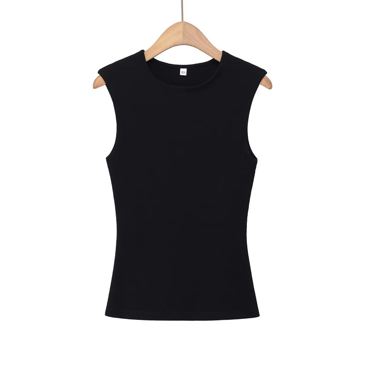 Damen ärmelloses Oberteil mit strukturiertem Look und hochwertiger Baumwolle Drune