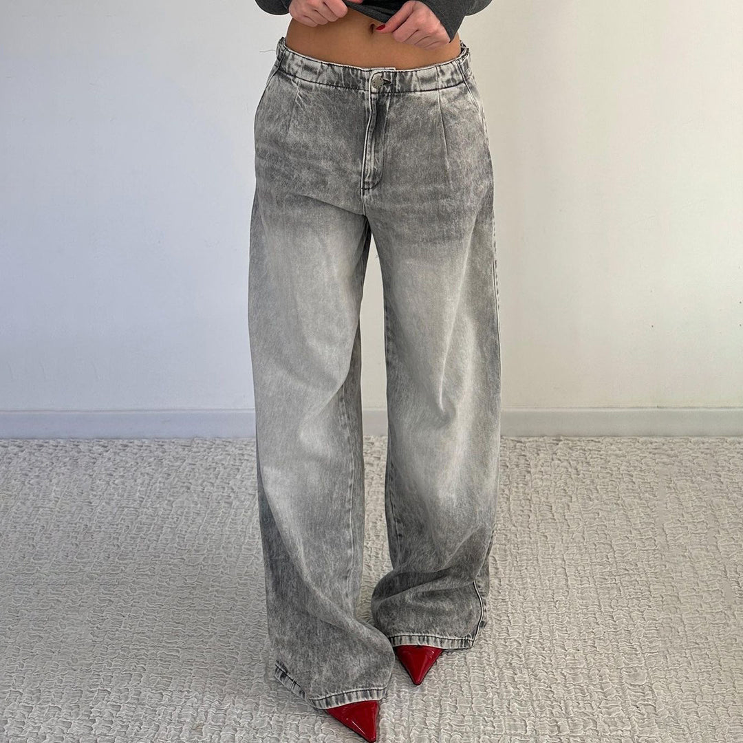 Damen Lässige Jeans mit weitem Schnitt Drune