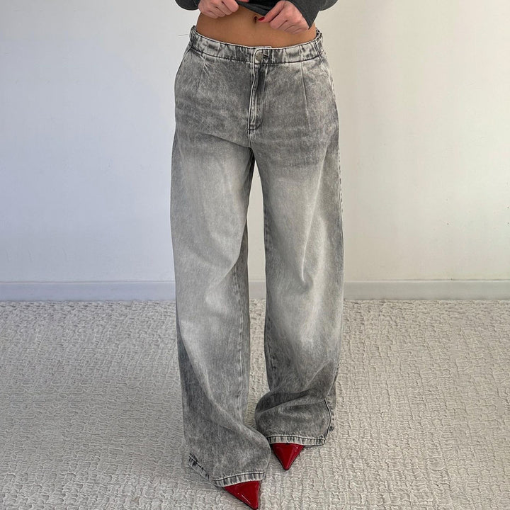Damen Lässige Jeans mit weitem Schnitt Drune