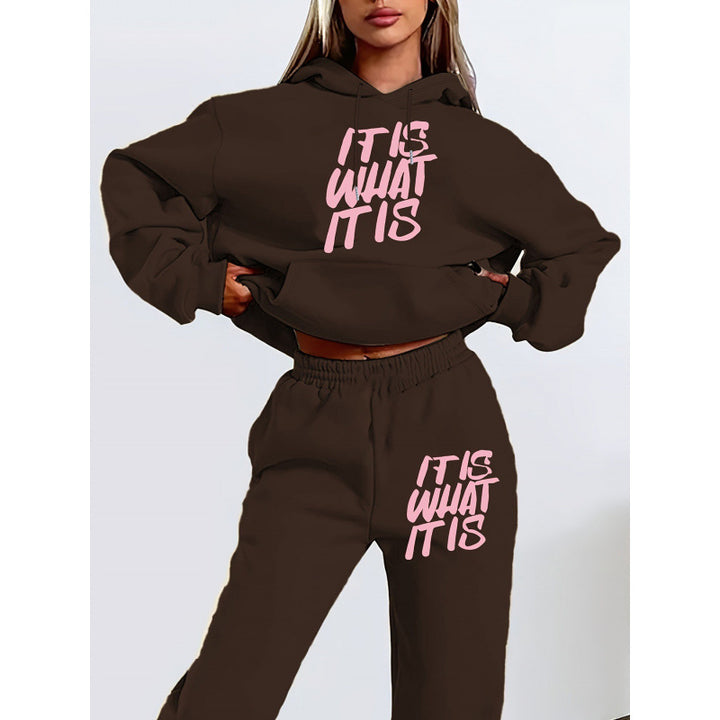 Damen Sweatshirt und Jogginghose Set Drune