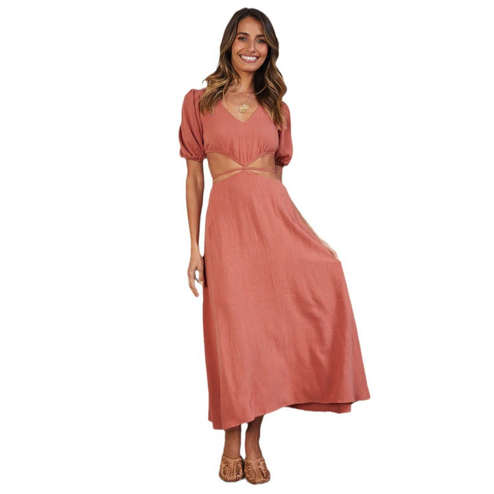 Damen Maxikleid mit kreativen Cut-Outs Drune