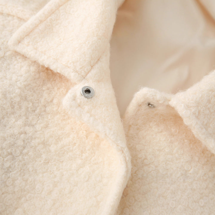 Damen kuschelige Bouclé-Jacke Drune