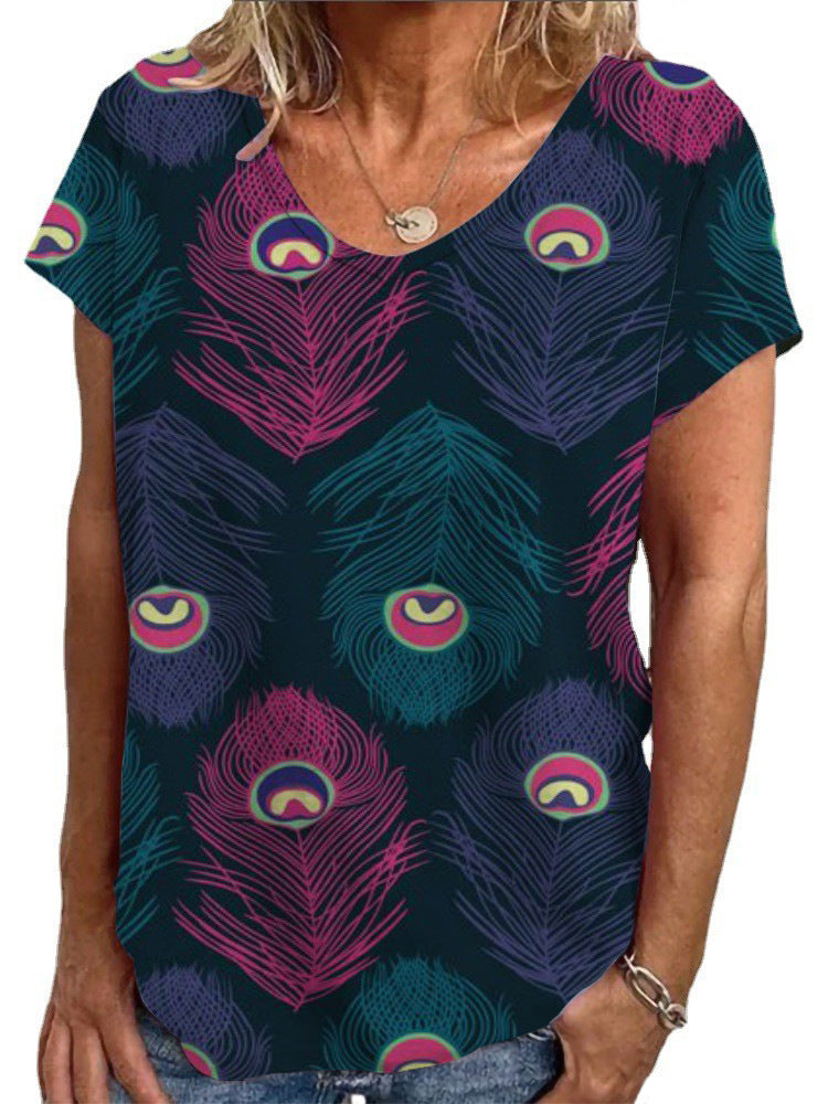 Damen Lockere Bluse mit buntem Paisleymuster Drune