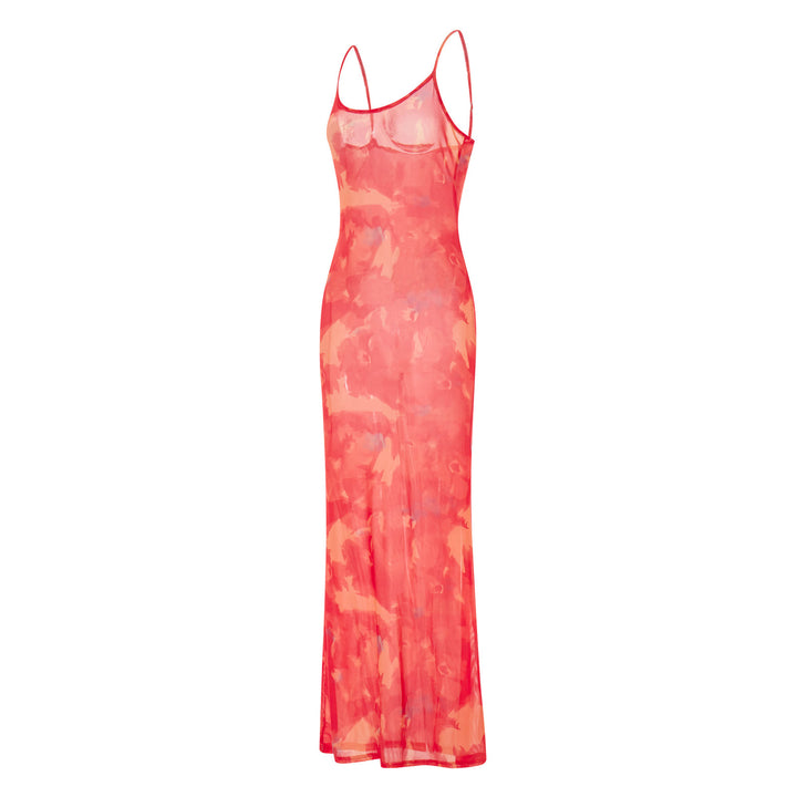 Damen Maxikleid mit floralem Muster Drune