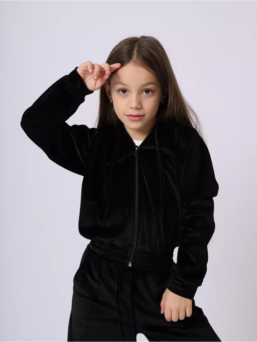 Damen Sportliches Fleece-Trainingsjacken-Set Drune
