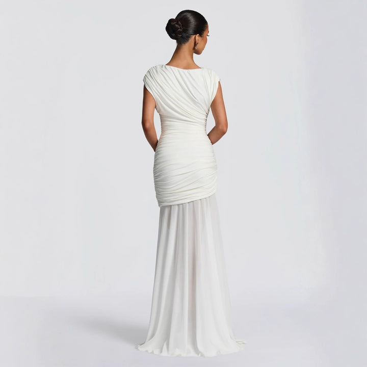 Damen Elegantes und figurbetontes Maxikleid mit Drapierungen Drune