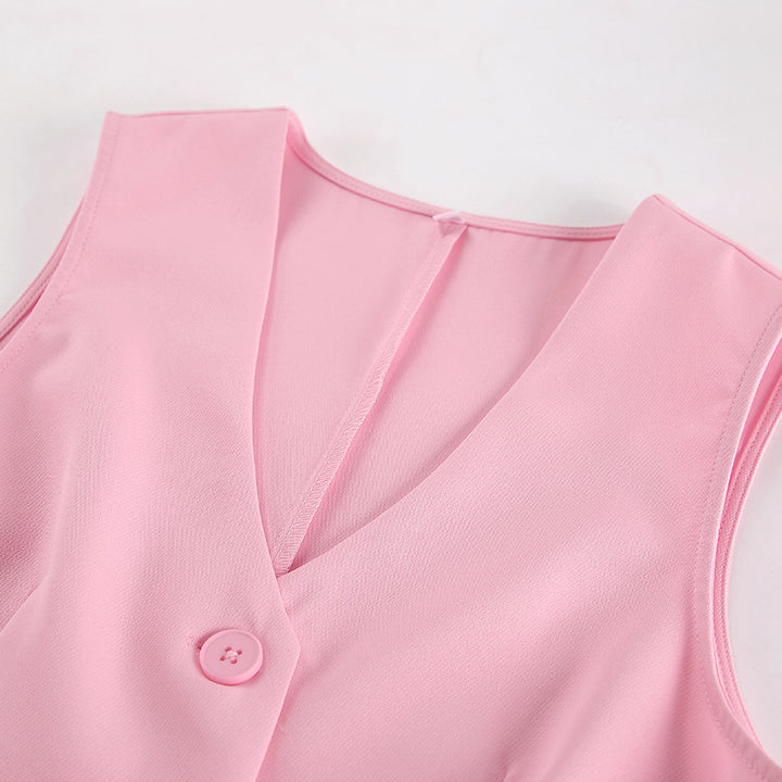Damen elegantes Overall-Set aus hochwertigem Material mit schmalem Schnitt und schwingenden Beinen Drune