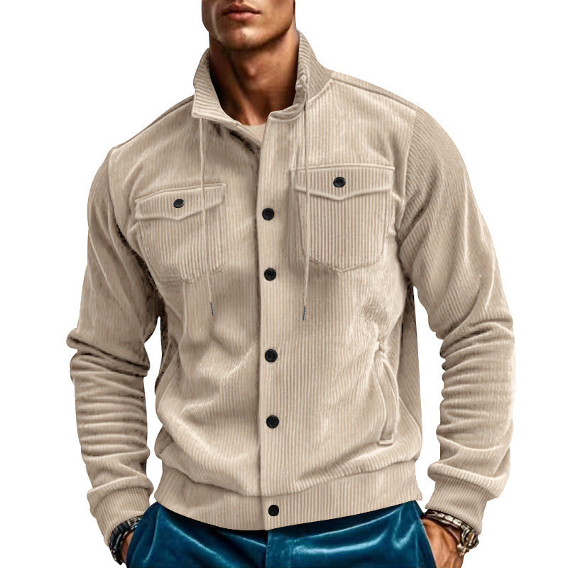 Herren modische Cordjacke mit praktischen Taschen und hochwertiger Verarbeitung Drune