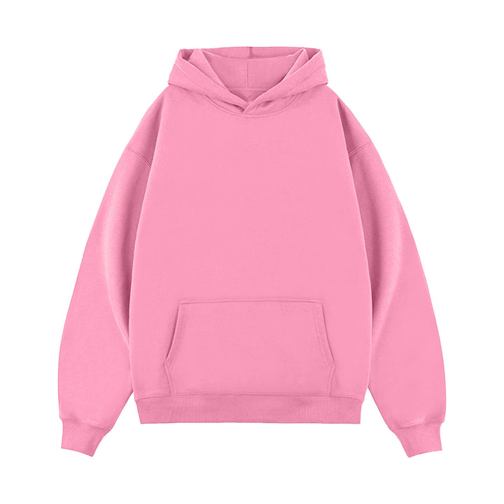 Unisex minimalistischer Oversize-Kapuzenpullover mit gedoppelter Kapuze, tiefer Schulter und breitem Rippbund Drune