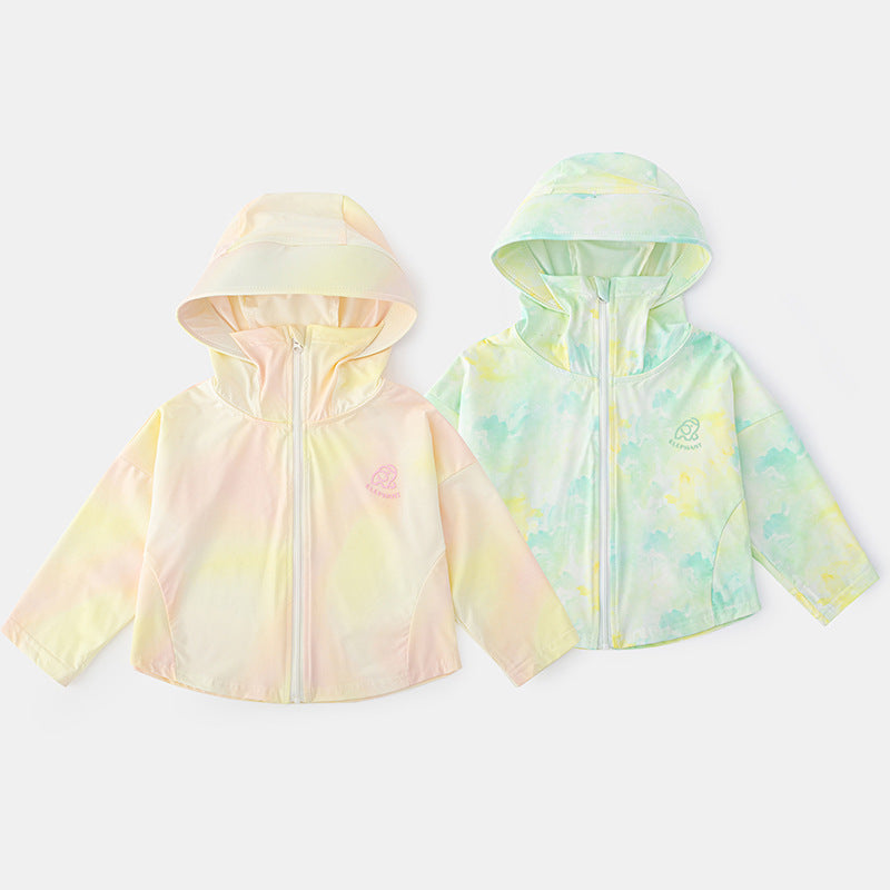 Unisex nan leichte atmungsaktive Kinder Sonnenjacke mit Kapuze und UV Schutz  Drune