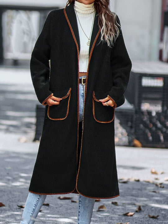 Damen Kuschelige Strickjacke mit aufgesetzten Taschen Drune