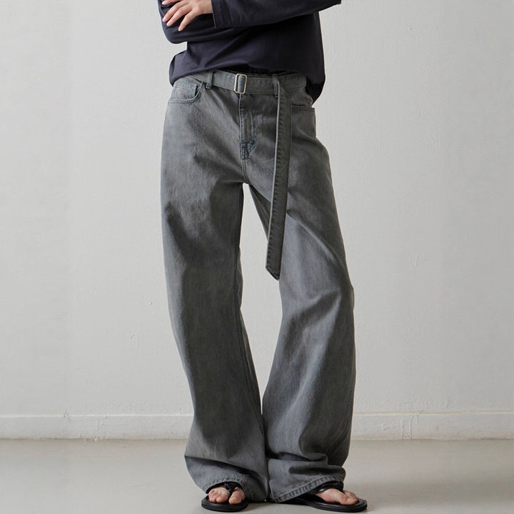 Damen weit geschnittene Relaxed-Fit Jeans Drune