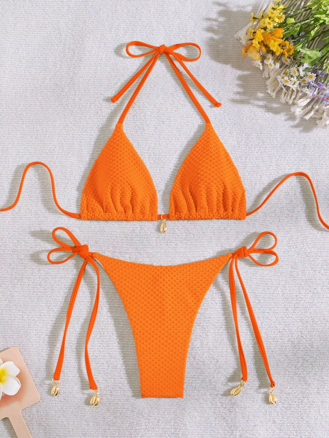 Damen Bikini mit strukturierter Oberfläche Drune
