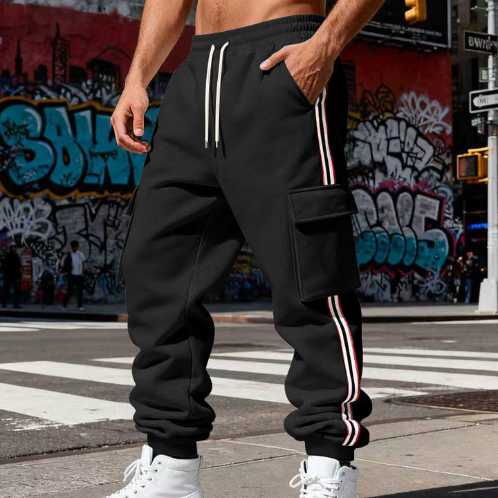 Herren nan Cargojogginghose mit Kordelzug, seitlichen Cargotaschen und elastischen Bündchen Drune