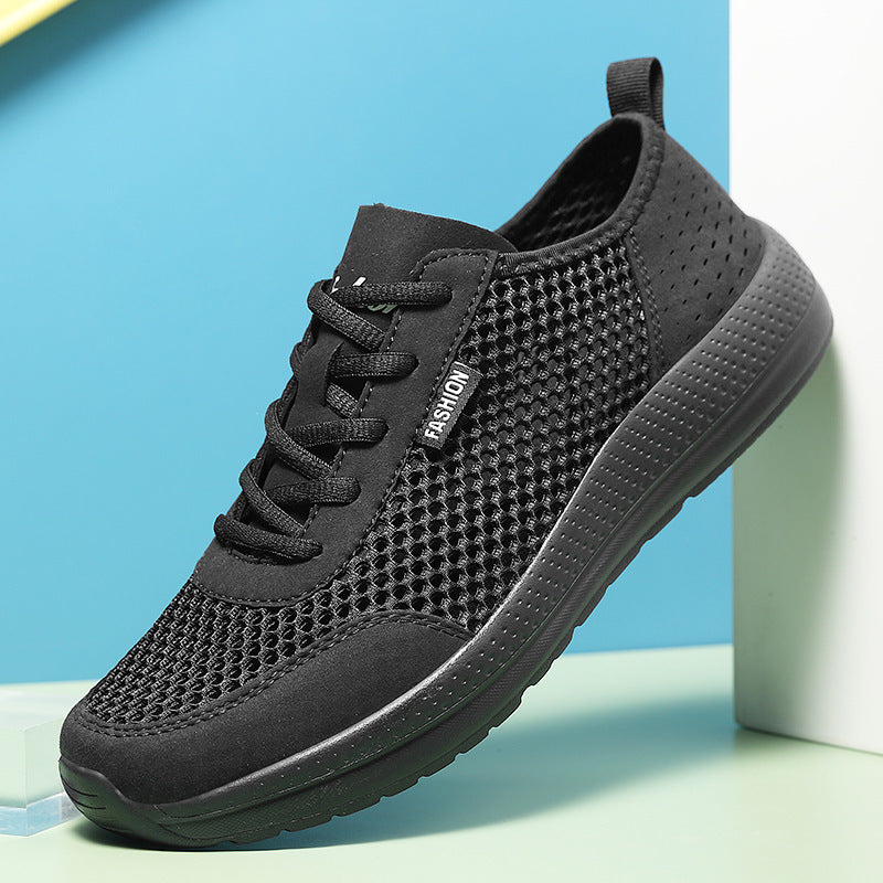 Unisex nan leichter Komfort-Walking-Schuh mit luftigem Wabenmesh, ergonomischer Dämpfungssohle und Zuglasche Drune