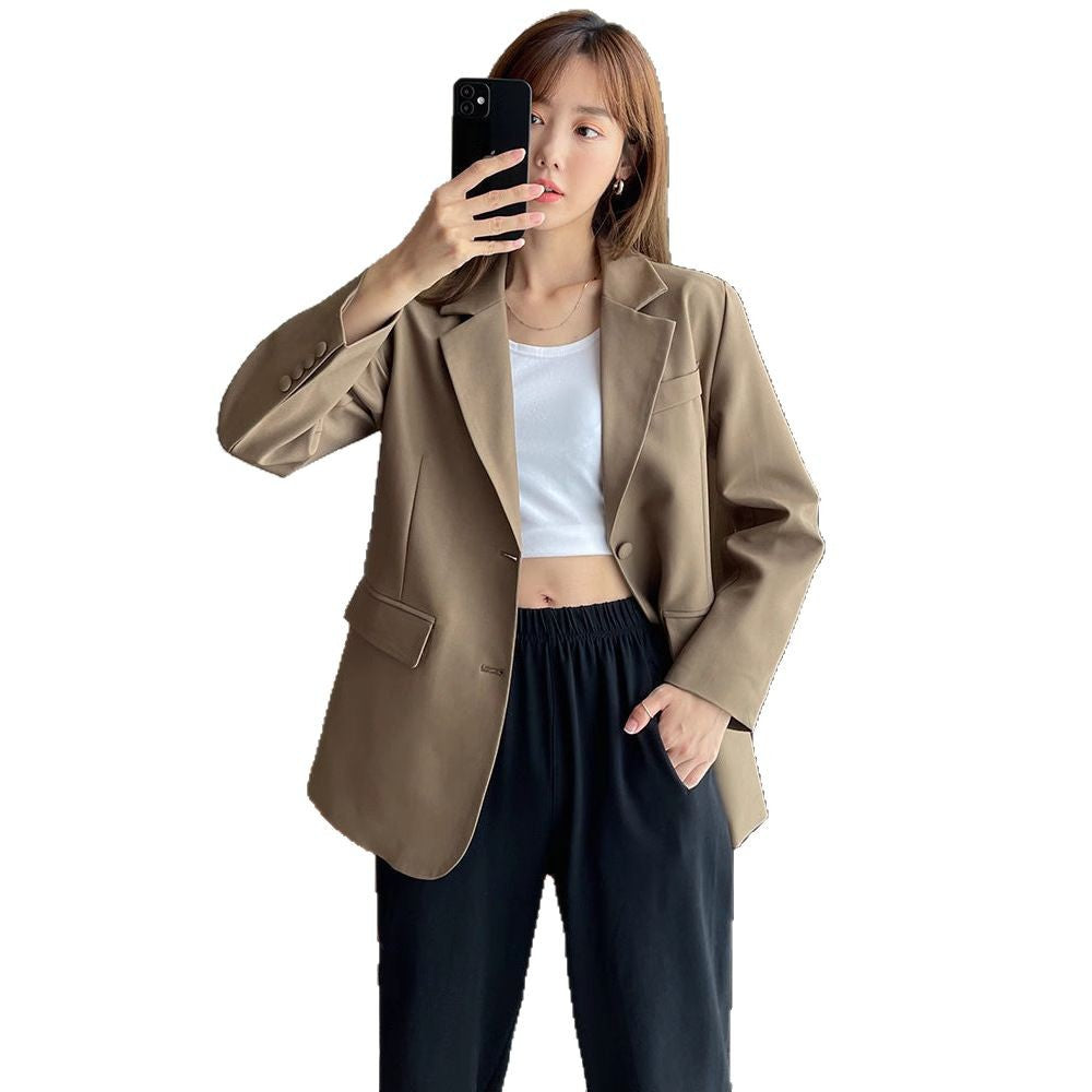 Damen eleganter Oversized-Blazer mit lässigem Schnitt und feinen Details Drune
