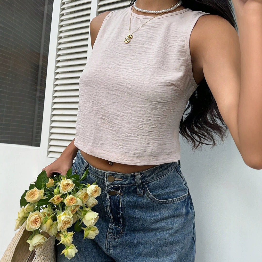 Damen Kurz-Top aus leichtem Jersey-Material mit femininer Raffung Drune