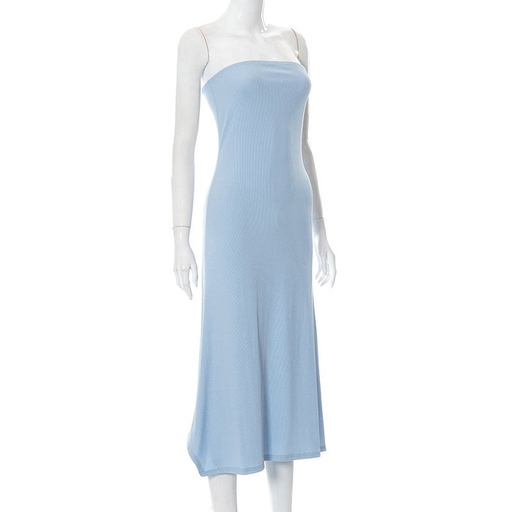 Damen Maxikleid mit schulterfreiem Design und figurschmeichelnder Passform Drune
