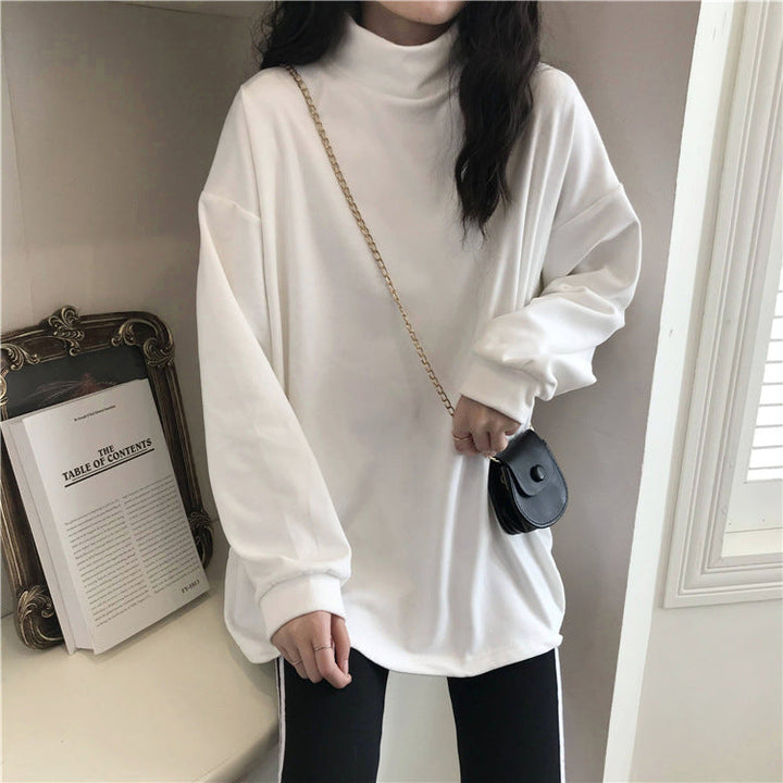 Damen Langarmshirt mit Stehkragen und sportlichem Schnitt