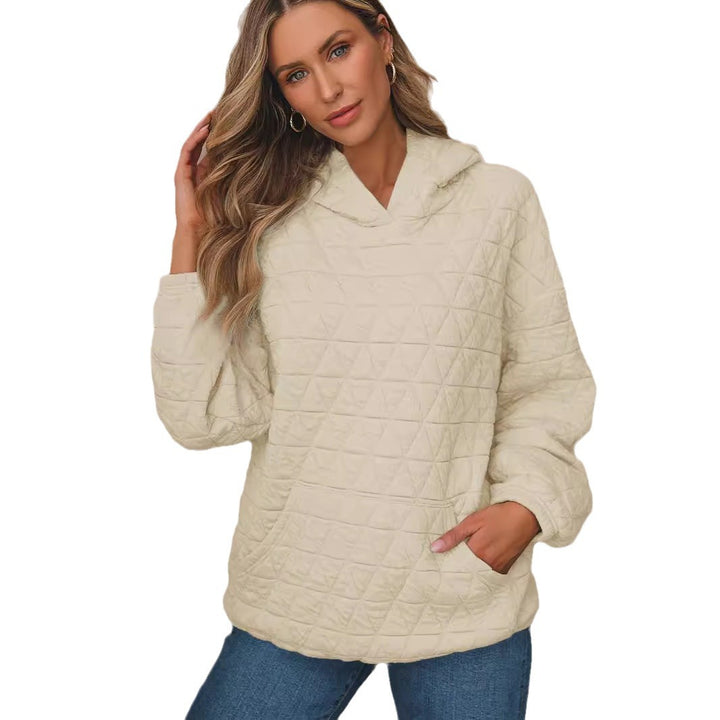 Damen Stepppullover mit gemütlicher Kapuze und praktischen Taschen Drune