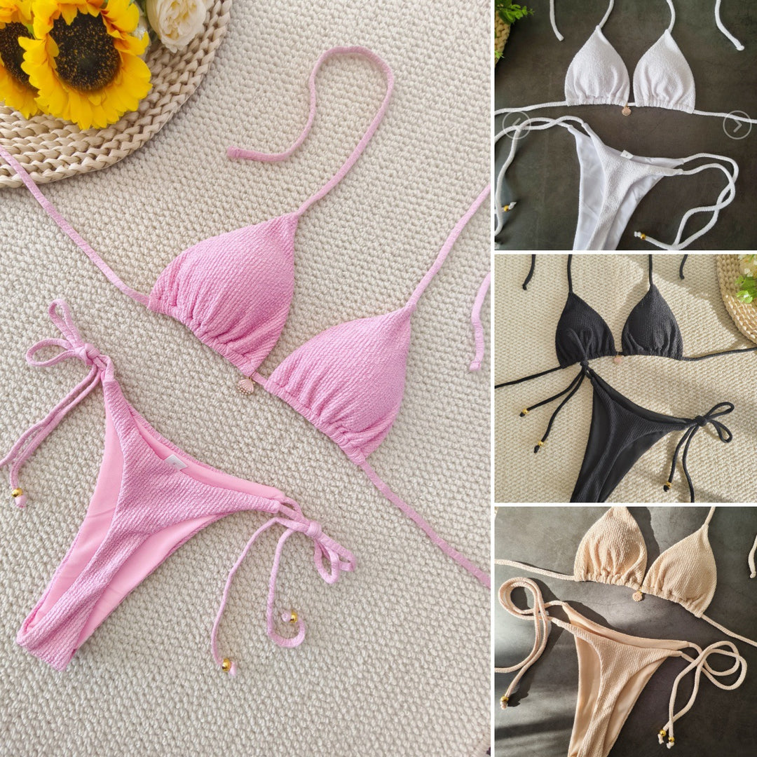 Damen Triangel-Bikini mit elastischen Banddetails Drune