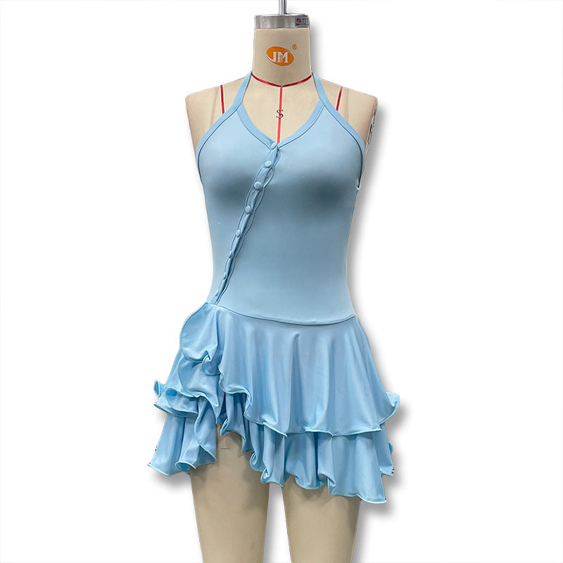 Damen Tänzeroutfit mit raffinierten Volant-Details und elegantem Schnitt Drune